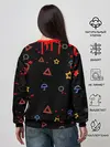 Женский свитшот / Игра в кальмара: Паттерн фигурок.