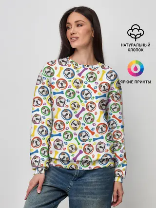 Женский свитшот / Английский Бульдог