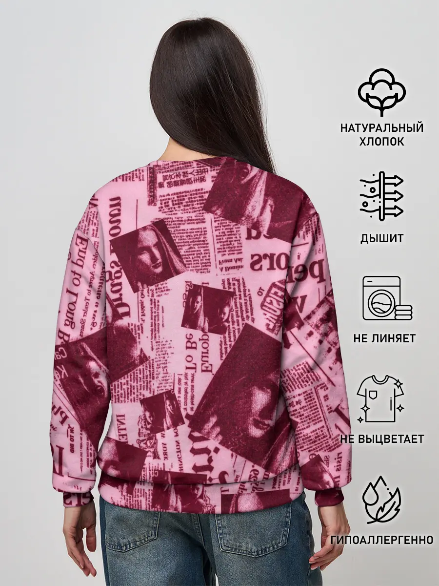 Женский свитшот / newspaper fashion