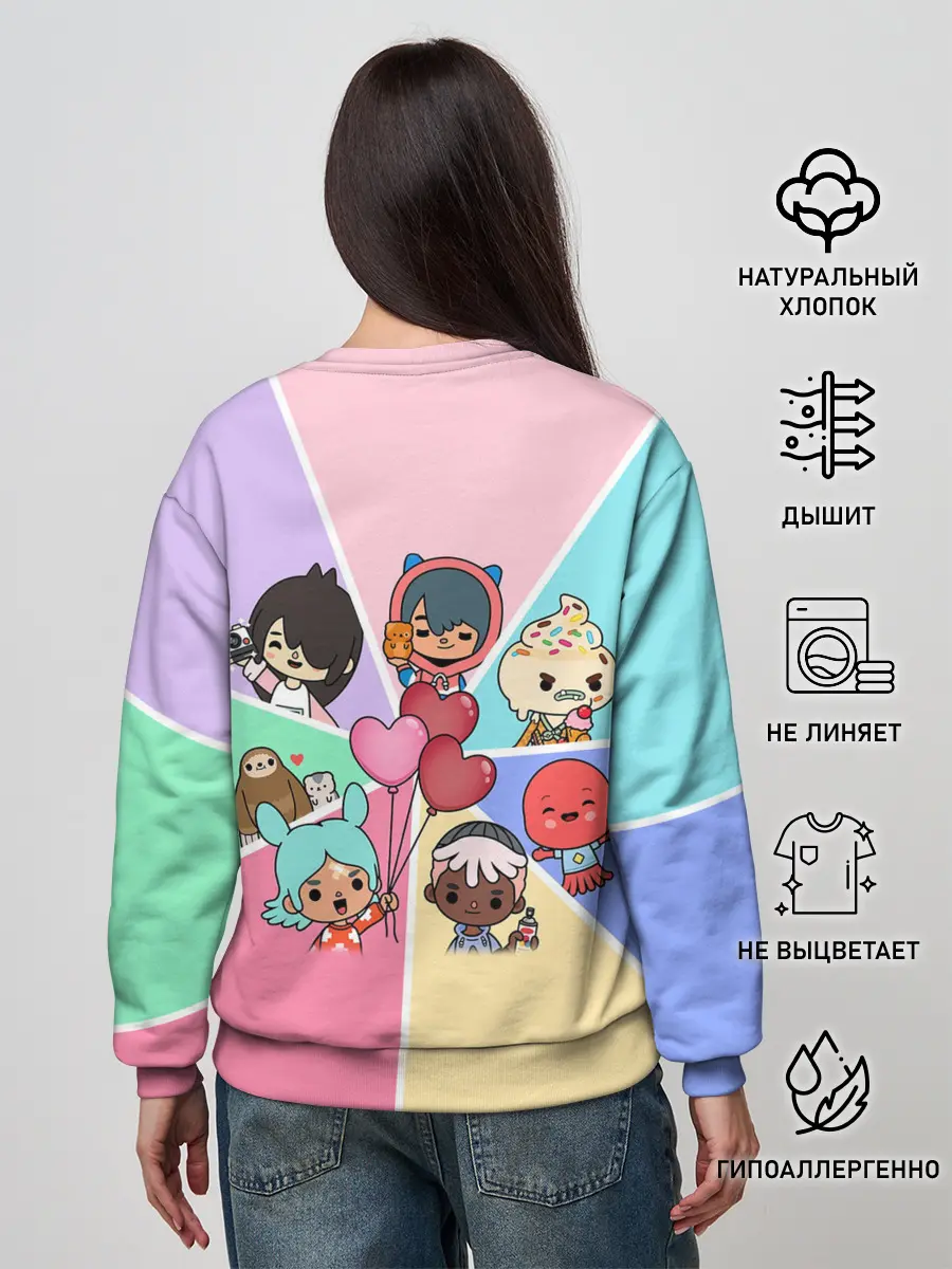 Женский свитшот / TOCA BOCA WORLD HEROES / ТОКА БОКА