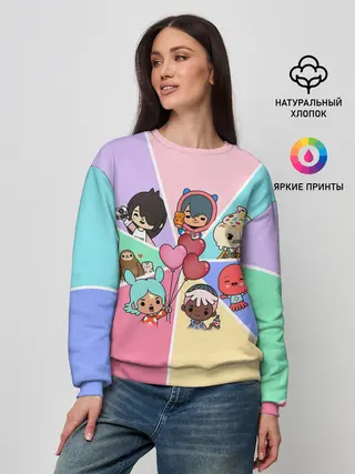 Женский свитшот / TOCA BOCA WORLD HEROES / ТОКА БОКА