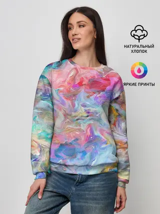 Женский свитшот / Радужное небо