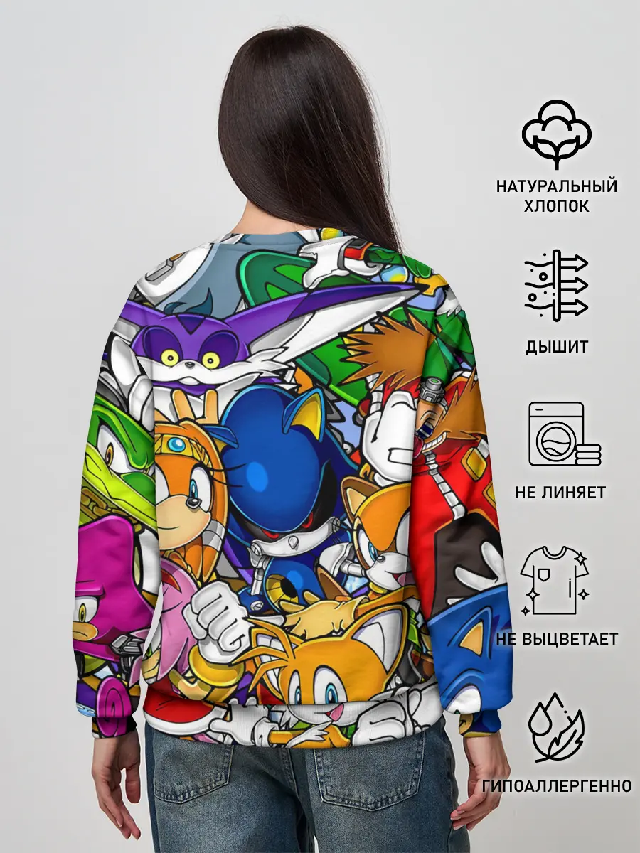 Женский свитшот / КИБЕР СОНИК | CYBER SONIC ROBOT