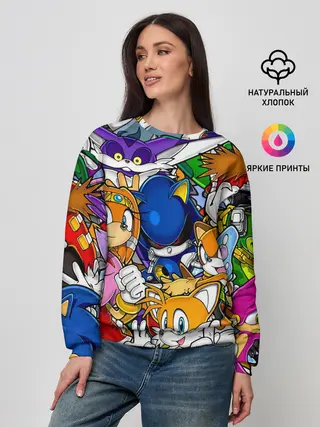 Женский свитшот / КИБЕР СОНИК | CYBER SONIC ROBOT