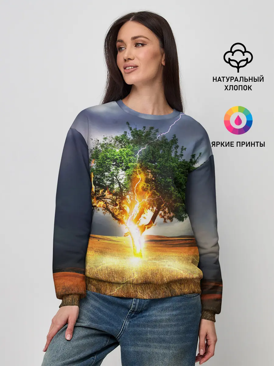 Женский свитшот / Удар молнией