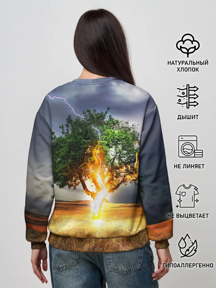 Женский свитшот / Удар молнией
