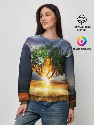 Женский свитшот / Удар молнией