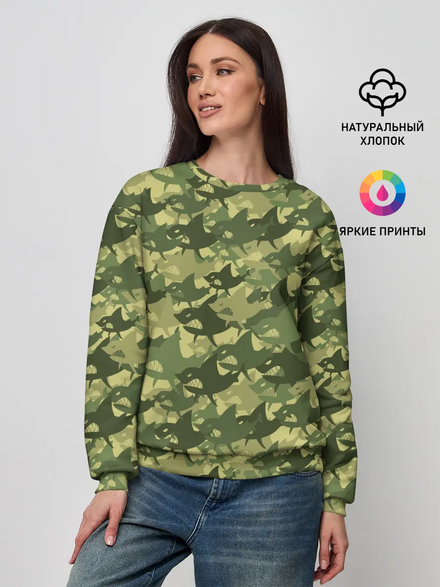 Женский свитшот / Акулы