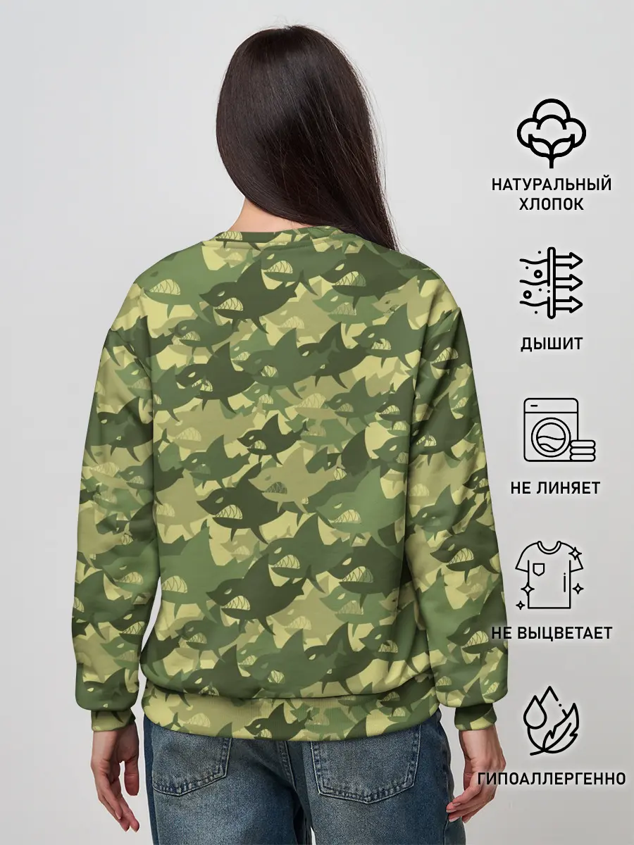 Женский свитшот / Акулы