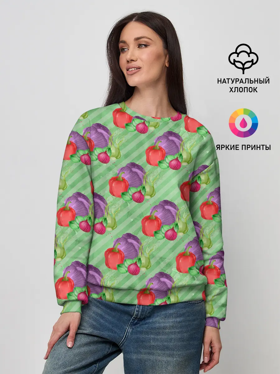 Женский свитшот / Vegan | Огород