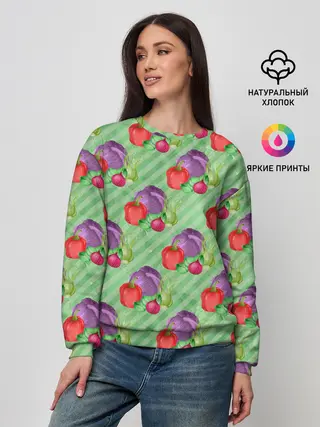 Женский свитшот / Vegan | Огород