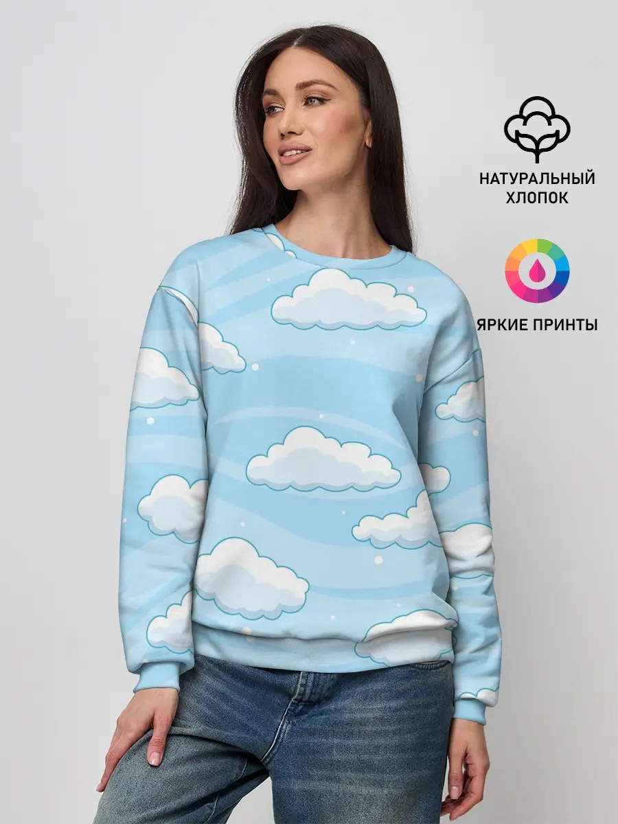 Женский свитшот / Зимние облака