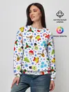 Женский свитшот / Новогодний - Рождественский узор