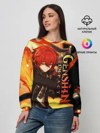 Женский свитшот / Геншин импакт: Дилюк