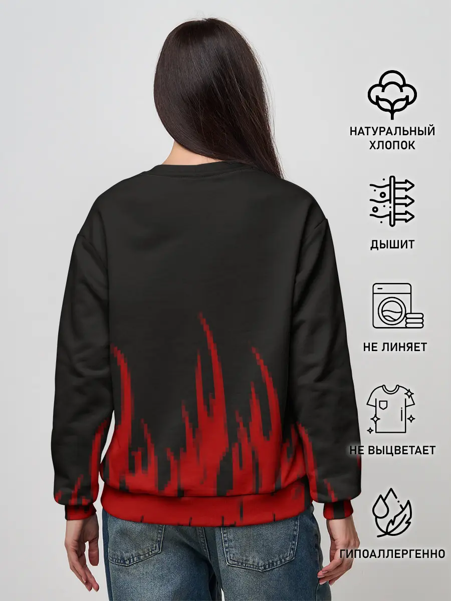 Женский свитшот / Pixel Fire