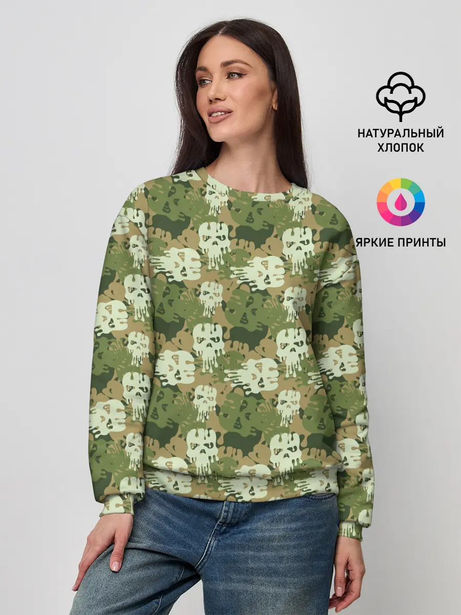 Женский свитшот / Силуэты Черепов