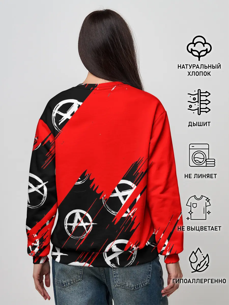 Женский свитшот / анархия гражданская оборона | ПАТТЕРН