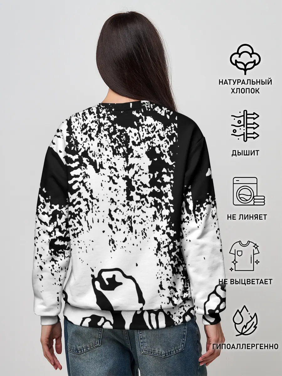 Женский свитшот / АНАРХИЯ / РЕВОЛЮЦИЯ,