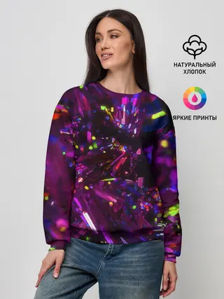 Женский свитшот / Фиолетовый бриллиант