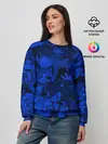 Женский свитшот / SONIC BLUE PATTERN | СИНИЙ ЁЖ