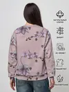 Женский свитшот / Розовые орхидеи на розовом фоне