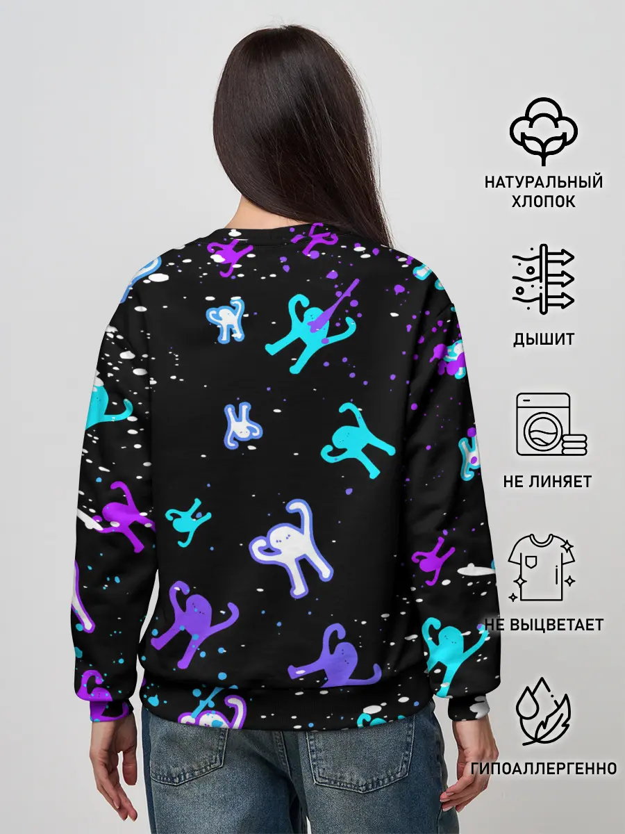 Женский свитшот / КОТ ЪУЪ СЪУКА | NEON