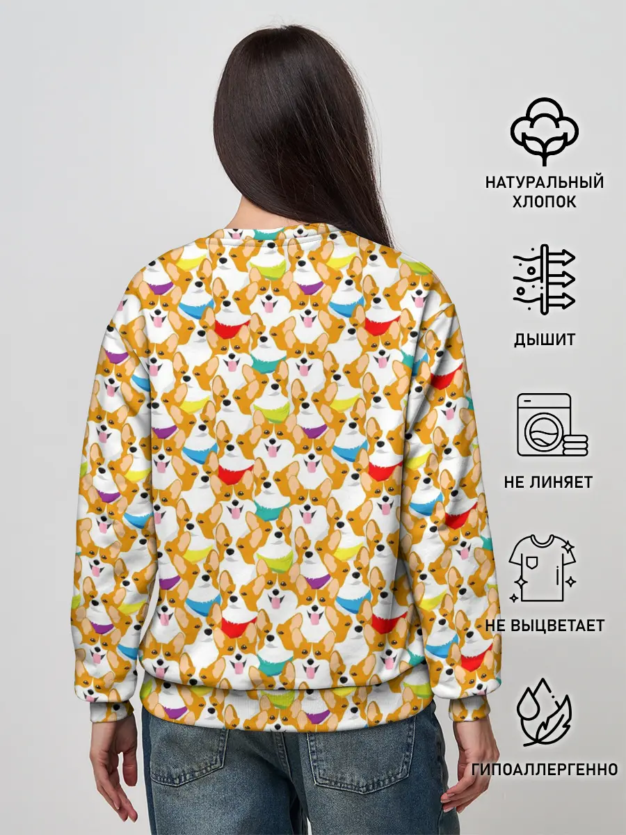 Женский свитшот / Вельш-Корги Пемброк