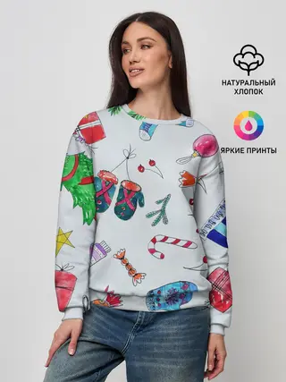 Женский свитшот / шарики фонарики