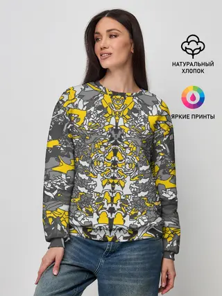 Женский свитшот / Жёлтый каменный дракон