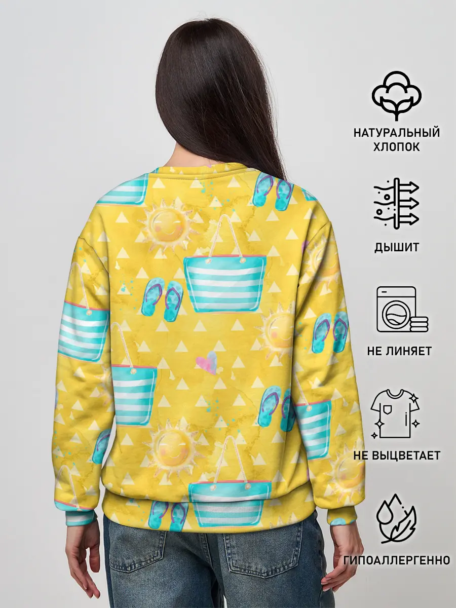 Женский свитшот / Летний песочный пляж