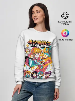 Женский свитшот / Sailor Meow
