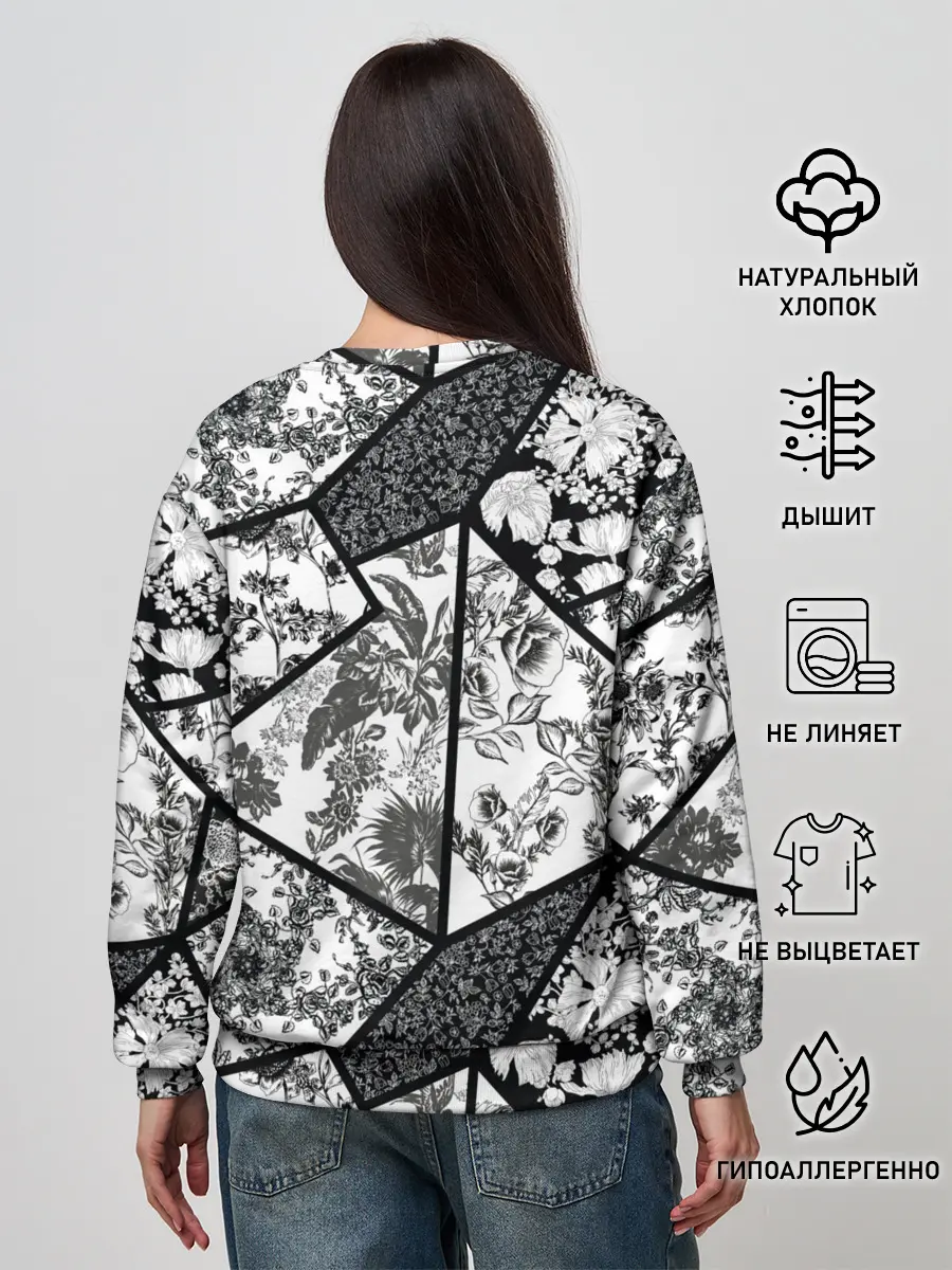 Женский свитшот / Цветочный Кинцуги / Kintsugi