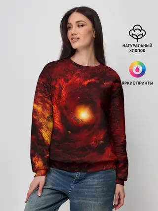 Женский свитшот / КОСМИЧЕСКИЙ ВИХРЬ