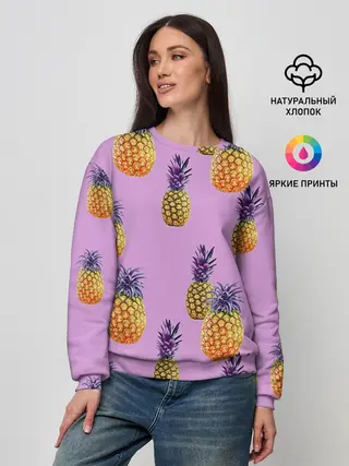 Женский свитшот / Ананасы