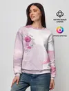 Женский свитшот / Цветы роспись акварелью