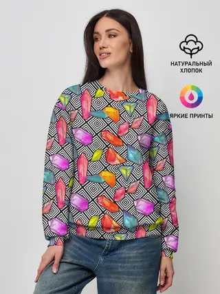 Женский свитшот / Кристаллы