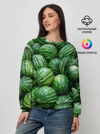Женский свитшот / Арбузы