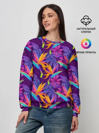 Женский свитшот / Тропические листья
