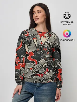 Женский свитшот / Китайский Дракон, China Dragon