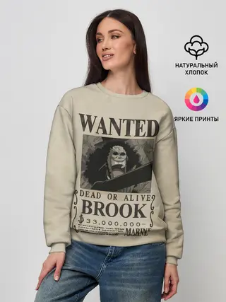 Женский свитшот / Брук в розыске | One Piece