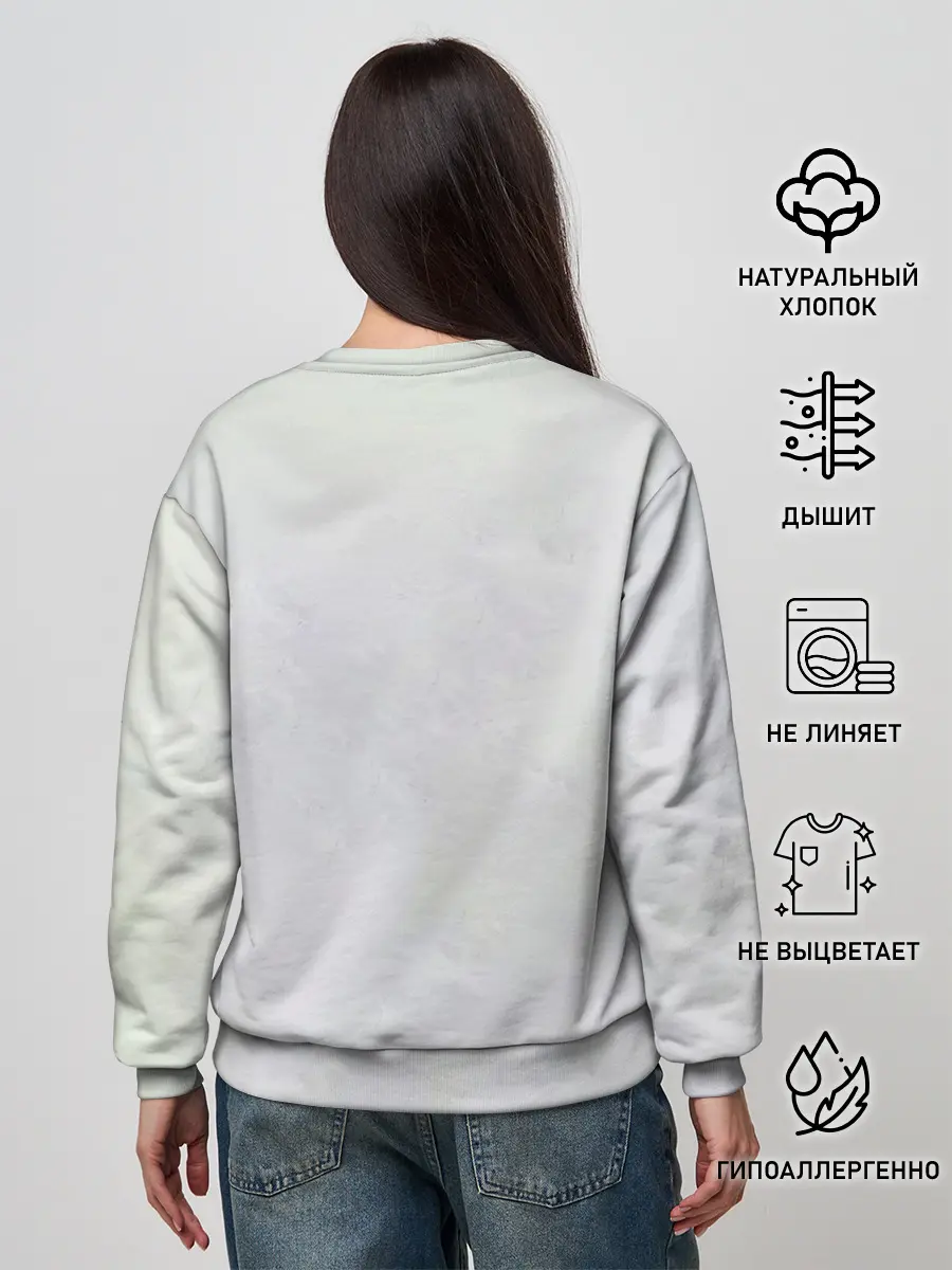 Женский свитшот / Пламенный резиновый Луффи | One Piece