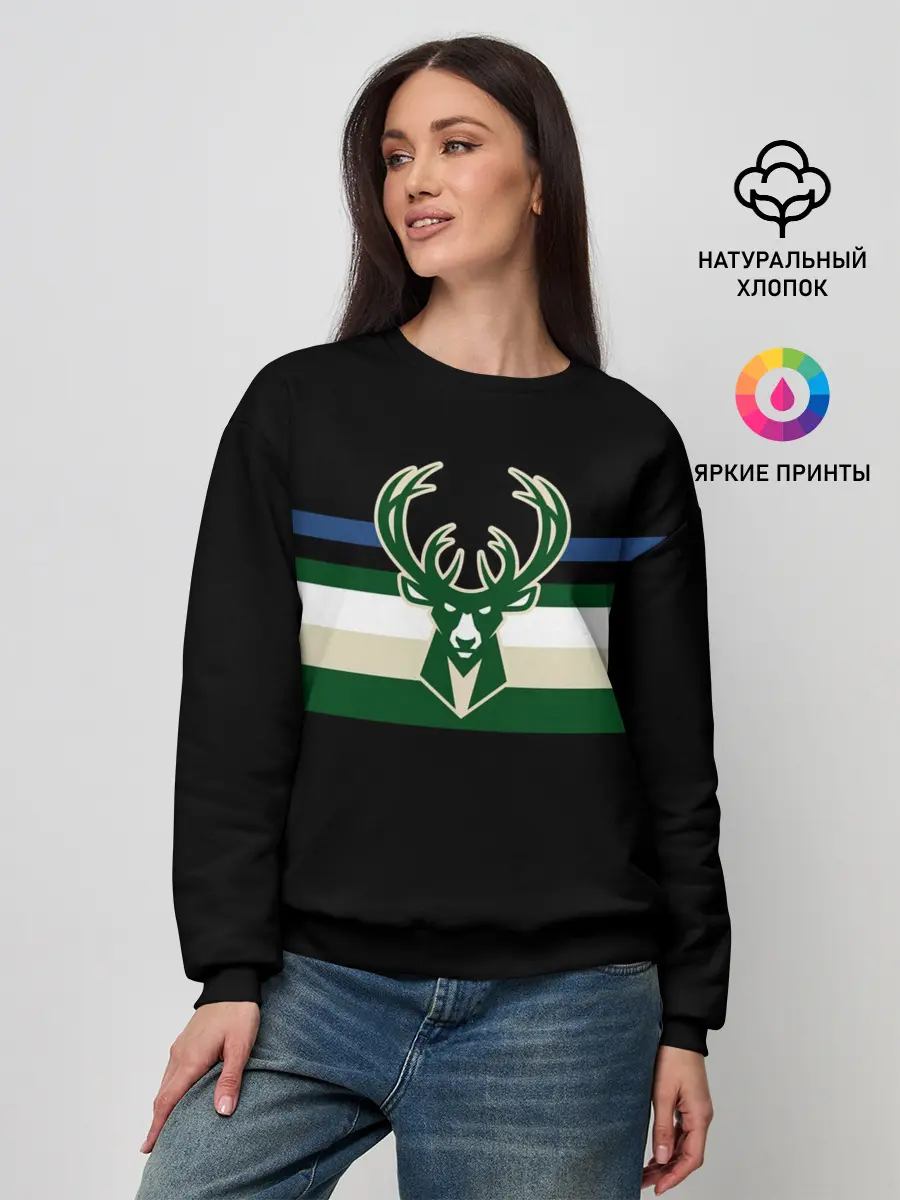 Женский свитшот / Milwaukee Bucks форма. Statement Edition