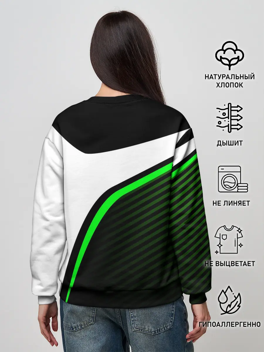 Женский свитшот / KAWASAKI / КАВАСАКИ / SPORT