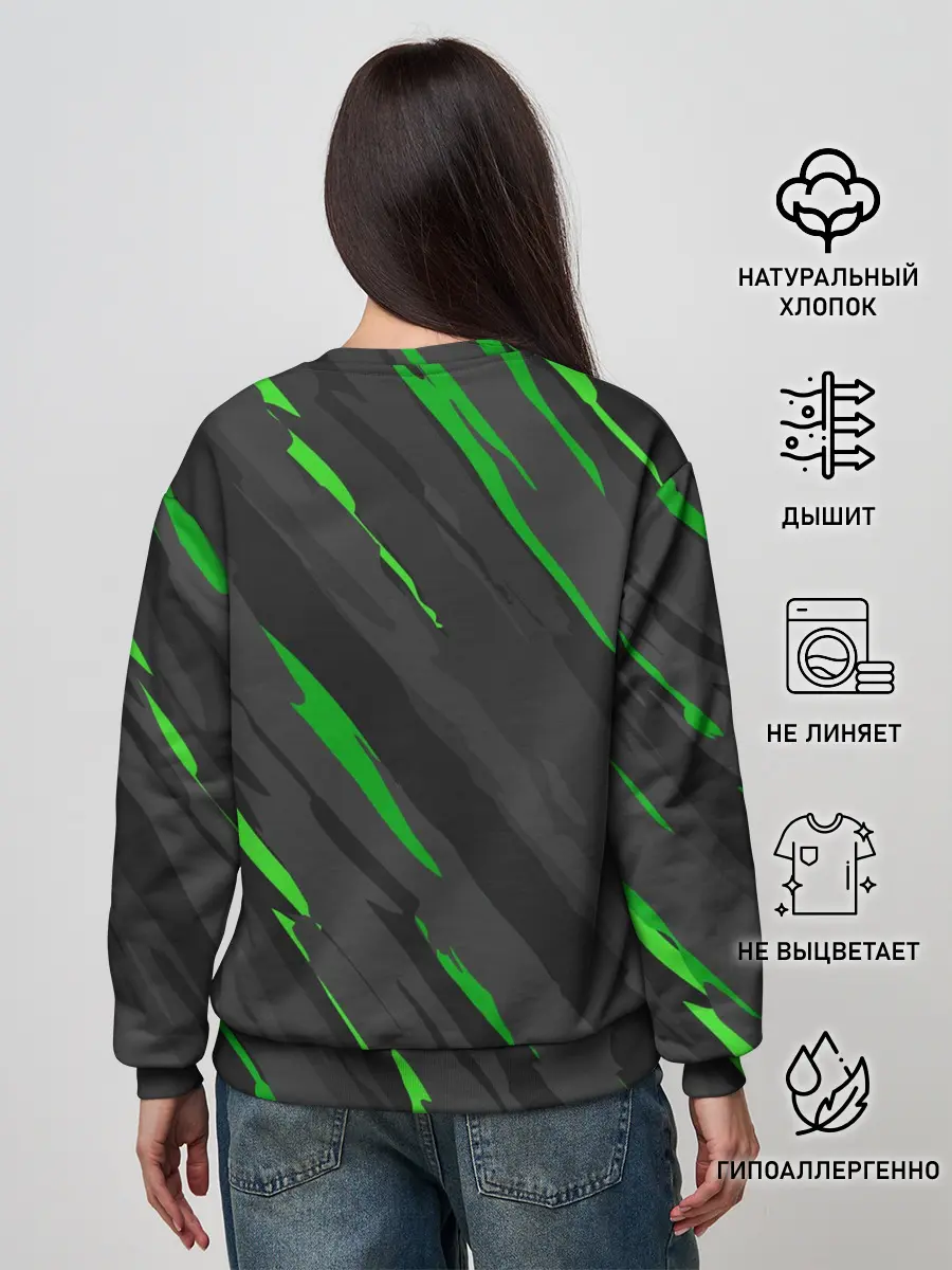 Женский свитшот / KAWASAKI / КАВАСАКИ / SPORT