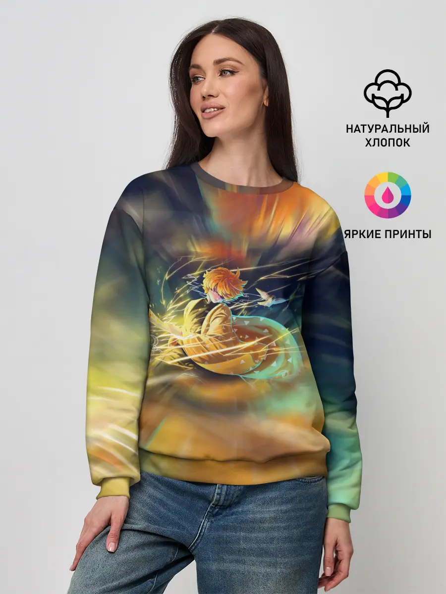 Женский свитшот / ZENITSU | ЗЕНИТСУ | DEMON SLAYER