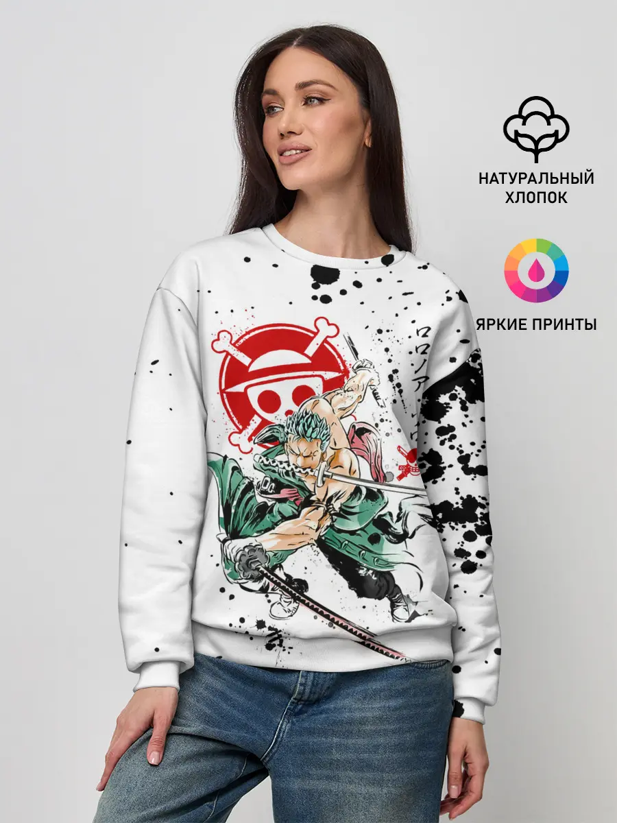 Женский свитшот / Ророноа Зоро пират Соломенной Шляпы
