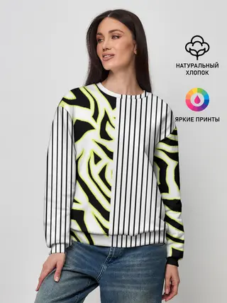Женский свитшот / Зебра