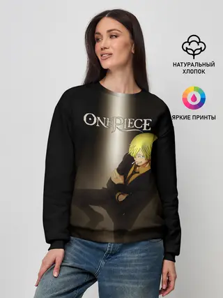 Женский свитшот / Винсмок Санджи | One Piece. Большой куш