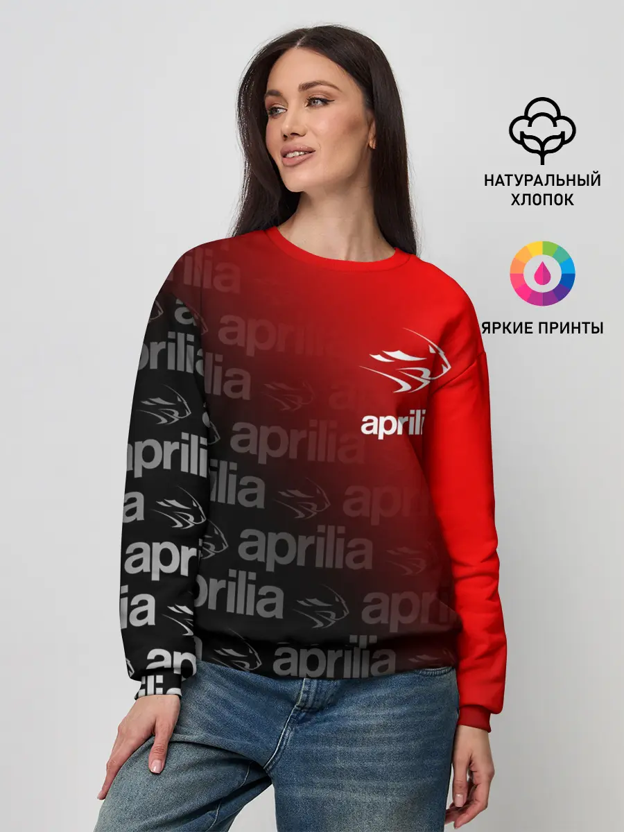Женский свитшот / APRILIA / АПРИЛИЯ / MOTO