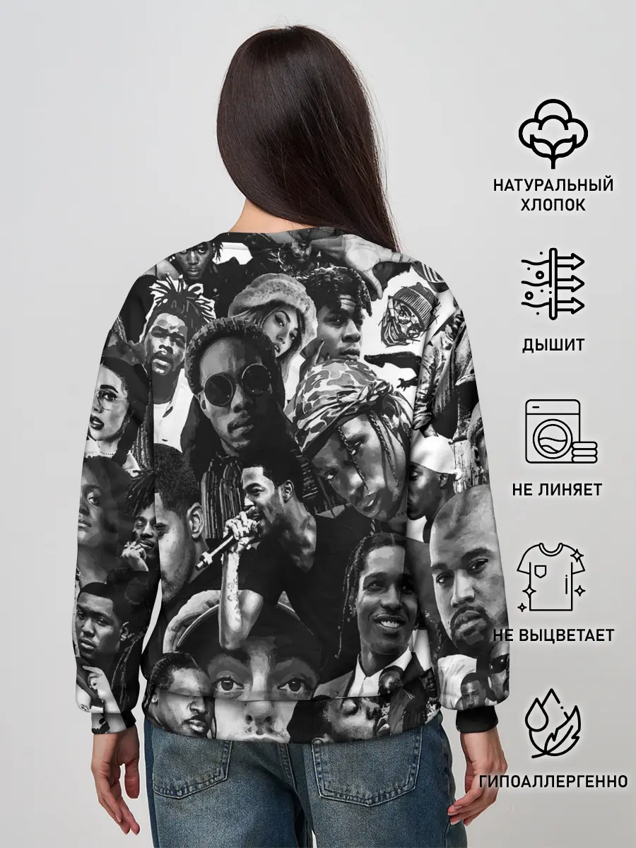 Женский свитшот / Music Rap allpic